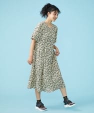 GJEGT38250 Jocomomola(ホコモモラ) Calpe プリントワンピース グリーン