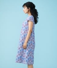 GJEGT50360 Jocomomola(ホコモモラ) Galicia フワラー刺繍ワンピース ライトブルー