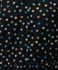 GJEGT71350 Jocomomola(ホコモモラ) Burbuja ドットチュールワンピース ブラック