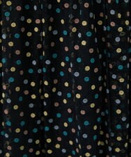 GJEGT71350 Jocomomola(ホコモモラ) Burbuja ドットチュールワンピース ブラック