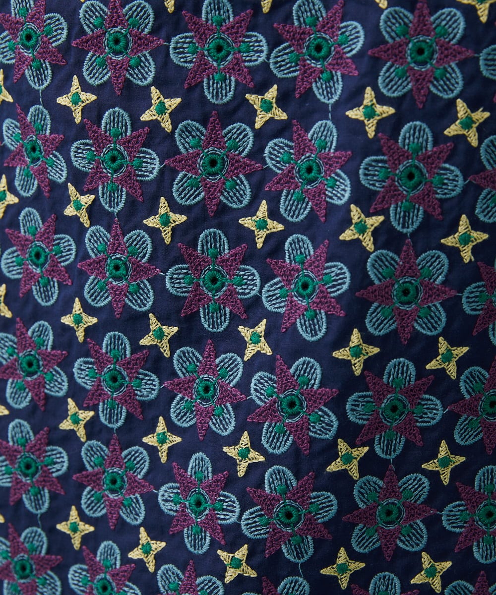GJEGW51330 Jocomomola(ホコモモラ) Dulce 総刺繍ワンピース ネイビー
