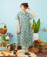 GJEHD01330 Jocomomola(ホコモモラ) Verano en La Mancha フラワープリントワンピース アイボリー