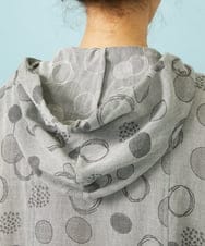 GJEHD35300 Jocomomola(ホコモモラ) Rueda Feliz ドットジャカードフード付きワンピース グレー