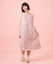 GJEHD51350 Jocomomola(ホコモモラ) Ilusion フラワー総刺繍ノースリーブワンピース ピンク