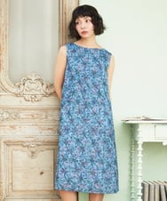 GJEHD51350 Jocomomola(ホコモモラ) Ilusion フラワー総刺繍ノースリーブワンピース ブルー