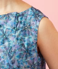GJEHD51350 Jocomomola(ホコモモラ) Ilusion フラワー総刺繍ノースリーブワンピース ブルー