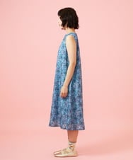 GJEHD51350 Jocomomola(ホコモモラ) Ilusion フラワー総刺繍ノースリーブワンピース ブルー