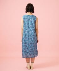 GJEHD51350 Jocomomola(ホコモモラ) Ilusion フラワー総刺繍ノースリーブワンピース ブルー
