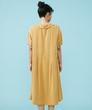 GJEHS31230 Jocomomola(ホコモモラ) Facilmente レーヨンツイルワンピース マスタード