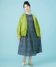 GJEHV33300 Jocomomola(ホコモモラ) Charco リップルフラワープリントワンピース ブルー