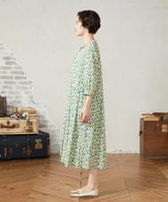 GJEJA32280 Jocomomola(ホコモモラ) Calle del Almendro  プリントシャツワンピース アイボリー