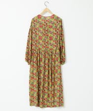 GJEJB02280 Jocomomola(ホコモモラ) Calle de la Flor Alta フラワープリントワンピース ベージュ
