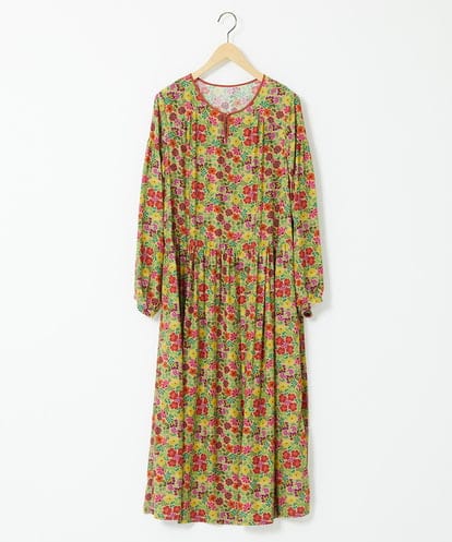 GJEJB02280 Jocomomola Calle de la Flor Alta フラワープリントワンピース