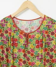 GJEJB02280 Jocomomola(ホコモモラ) Calle de la Flor Alta フラワープリントワンピース ベージュ