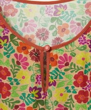 GJEJB02280 Jocomomola(ホコモモラ) Calle de la Flor Alta フラワープリントワンピース ベージュ