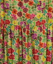 GJEJB02280 Jocomomola(ホコモモラ) Calle de la Flor Alta フラワープリントワンピース ベージュ