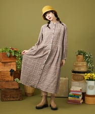 GJEJB39330 Jocomomola(ホコモモラ) Mapa チェックワンピース ブルー