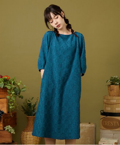 GJEJB51330 Jocomomola Floracion フラワージャカードワンピース