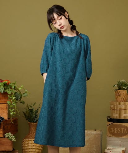 GJEJB51330 Jocomomola Floracion フラワージャカードワンピース