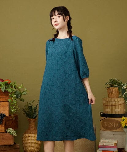 GJEJB51330 Jocomomola Floracion フラワージャカードワンピース
