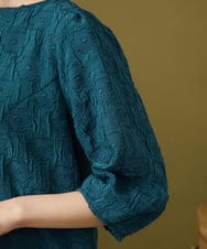 GJEJB51330 Jocomomola(ホコモモラ) Floracion フラワージャカードワンピース ブルー