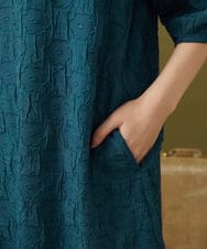GJEJB51330 Jocomomola(ホコモモラ) Floracion フラワージャカードワンピース ブルー