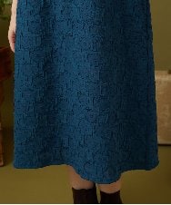 GJEJB51330 Jocomomola(ホコモモラ) Floracion フラワージャカードワンピース ブルー