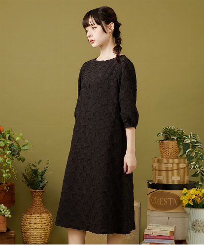 GJEJB51330 Jocomomola Floracion フラワージャカードワンピース
