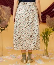 GJEJD01250 Jocomomola(ホコモモラ) 【マルチWAY】Aves ツイルプリントサロペットスカート ベージュ