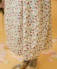 GJEJD01250 Jocomomola(ホコモモラ) 【マルチWAY】Aves ツイルプリントサロペットスカート ベージュ