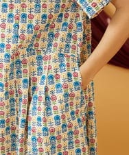 GJEJD30280 Jocomomola(ホコモモラ) Arte en aerosol フラワープリントシャツワンピース アイボリー