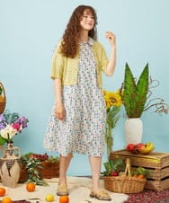 GJEJD30280 Jocomomola(ホコモモラ) 【先行予約】フラワープリントワンピース アイボリー