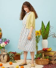 GJEJD30280 Jocomomola(ホコモモラ) 【先行予約】フラワープリントワンピース アイボリー