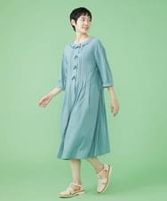 GJEJS32250 Jocomomola(ホコモモラ) Regalo ウエスト切り替えワンピース ライトブルー