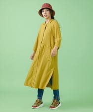 GJEJT35250 Jocomomola(ホコモモラ) ドットドビーシャツワンピース ネイビー