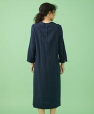 GJEJT35250 Jocomomola(ホコモモラ) ドットドビーシャツワンピース ネイビー