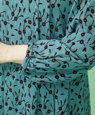 GJEJT38250 Jocomomola(ホコモモラ) Flor フロッキープリントワンピース ブルー