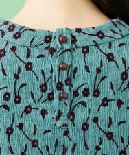 GJEJT38250 Jocomomola(ホコモモラ) Flor フロッキープリントワンピース ブルー