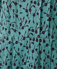 GJEJT38250 Jocomomola(ホコモモラ) Flor フロッキープリントワンピース ブルー