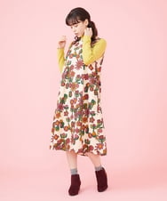 GJEJT72280 Jocomomola(ホコモモラ) Candy Flower プリントワンピース アイボリー