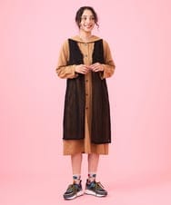 GJEJW41280 Jocomomola(ホコモモラ) Azucar セーラーカラーシャツワンピース ベージュ