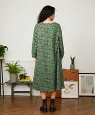 GJELA30300 Jocomomola(ホコモモラ) 【早割10％OFF】Palgue de El Retiro アニマルプリントワンピース グリーン