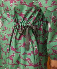 GJELA30300 Jocomomola(ホコモモラ) 【早割10％OFF】Palgue de El Retiro アニマルプリントワンピース グリーン