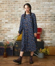 GJELA50300 Jocomomola(ホコモモラ) Bail de flores フラワープリントワンピース イエロー