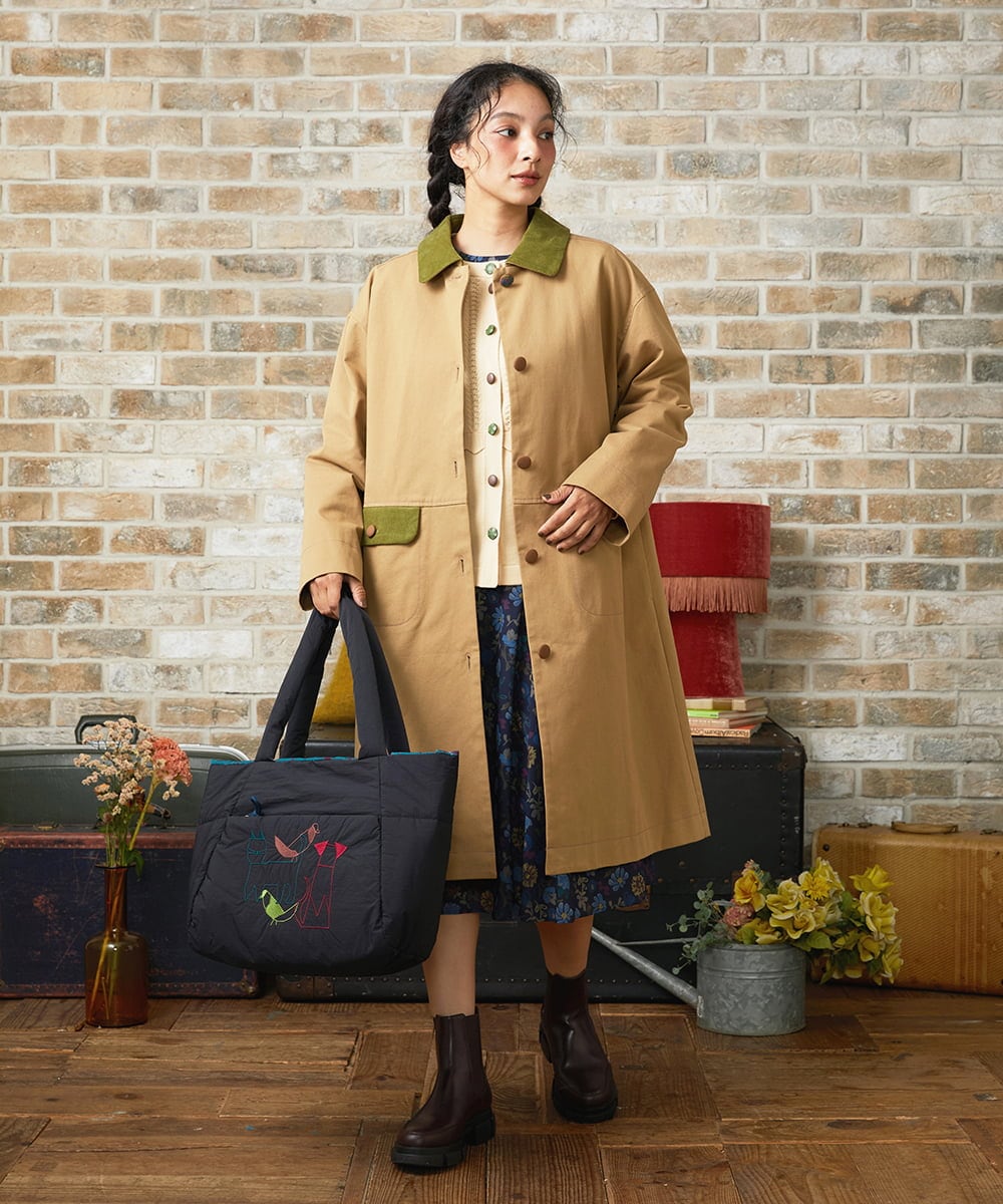 GJELA50300 Jocomomola(ホコモモラ) Bail de flores フラワープリントワンピース イエロー