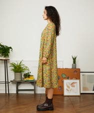 GJELA50300 Jocomomola(ホコモモラ) 【早割10％OFF】Bail de flores フラワープリントワンピース イエロー