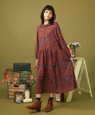 GJELD30300 Jocomomola(ホコモモラ) Arte clandestino プリントワンピース レッド