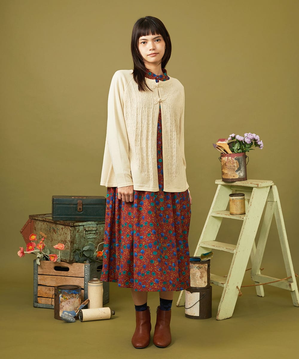 GJELD30300 Jocomomola(ホコモモラ) Arte clandestino プリントワンピース レッド
