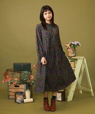GJELD30300 Jocomomola(ホコモモラ) Arte clandestino プリントワンピース ブラック