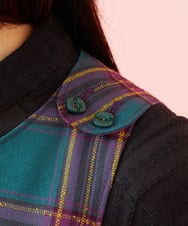 GJELD32300 Jocomomola(ホコモモラ) Repetir チェック柄ジャンパースカート ブルー